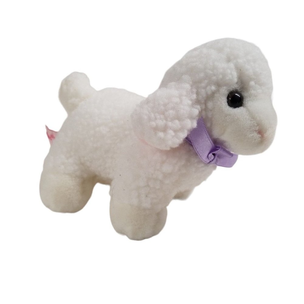 Russ Plush Lamb Stuffed Animal Toy Chopsticks Sheep Small Toy Plushie Purple Bow
